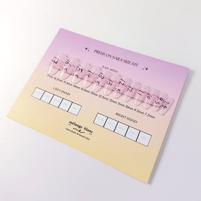 FREE press on nail sizing kit, nail size kit