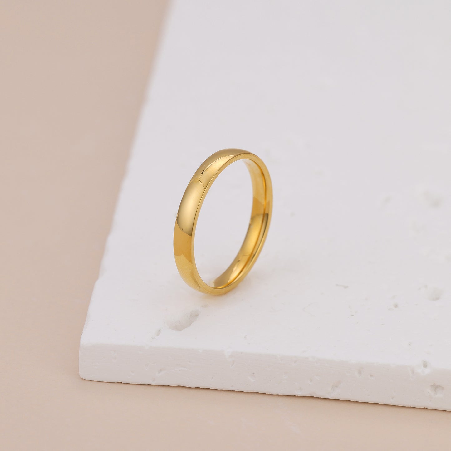 Gold Vermeil brielle minimalist gold ring band