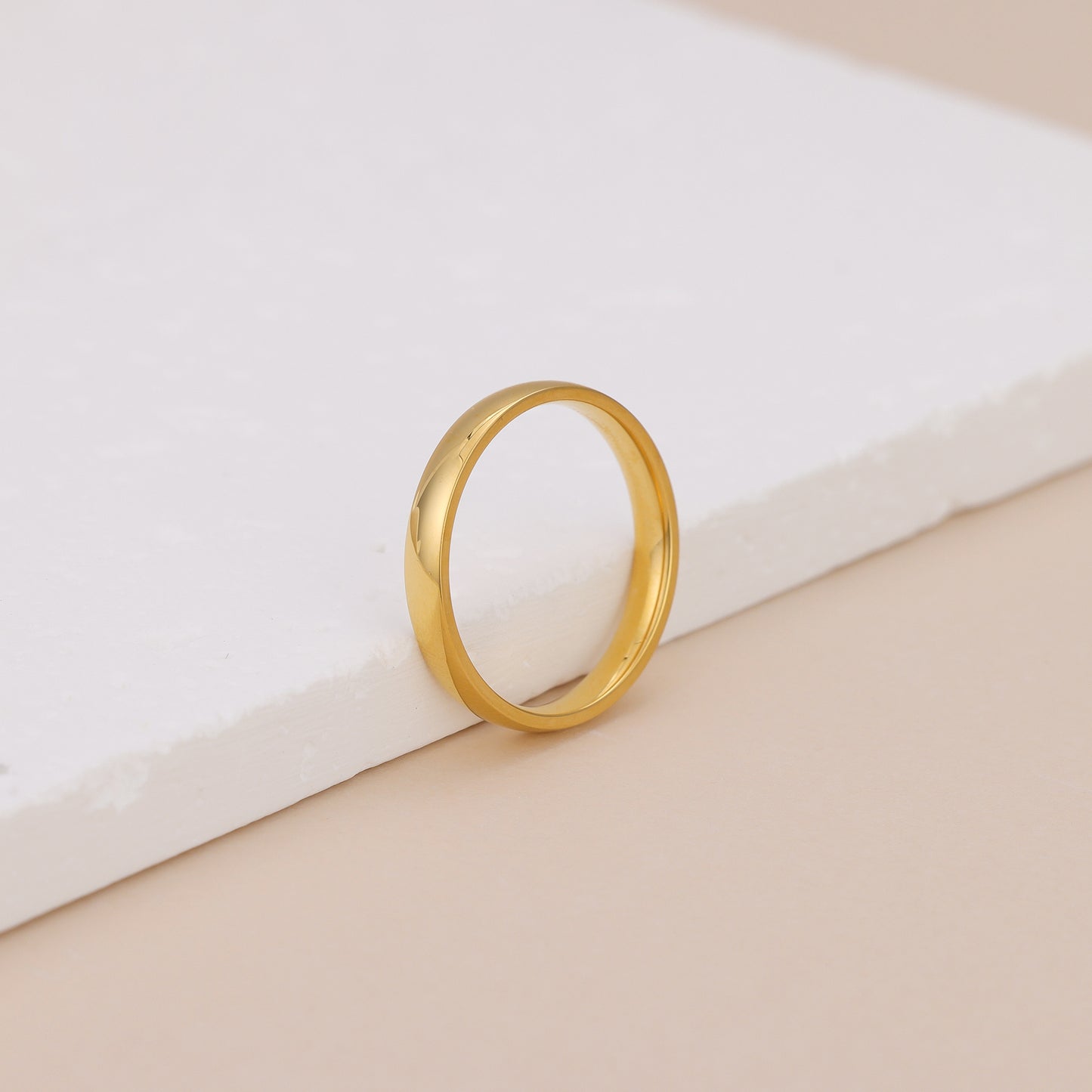Gold Vermeil brielle minimalist gold ring band