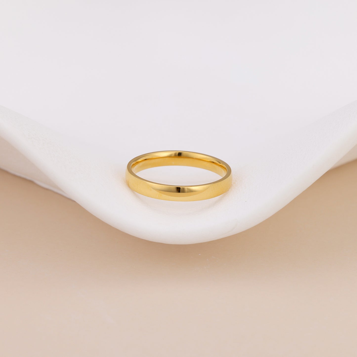 Gold Vermeil brielle minimalist gold ring band