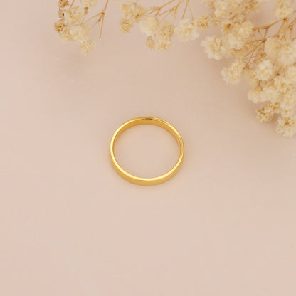 Gold Vermeil brielle minimalist gold ring band