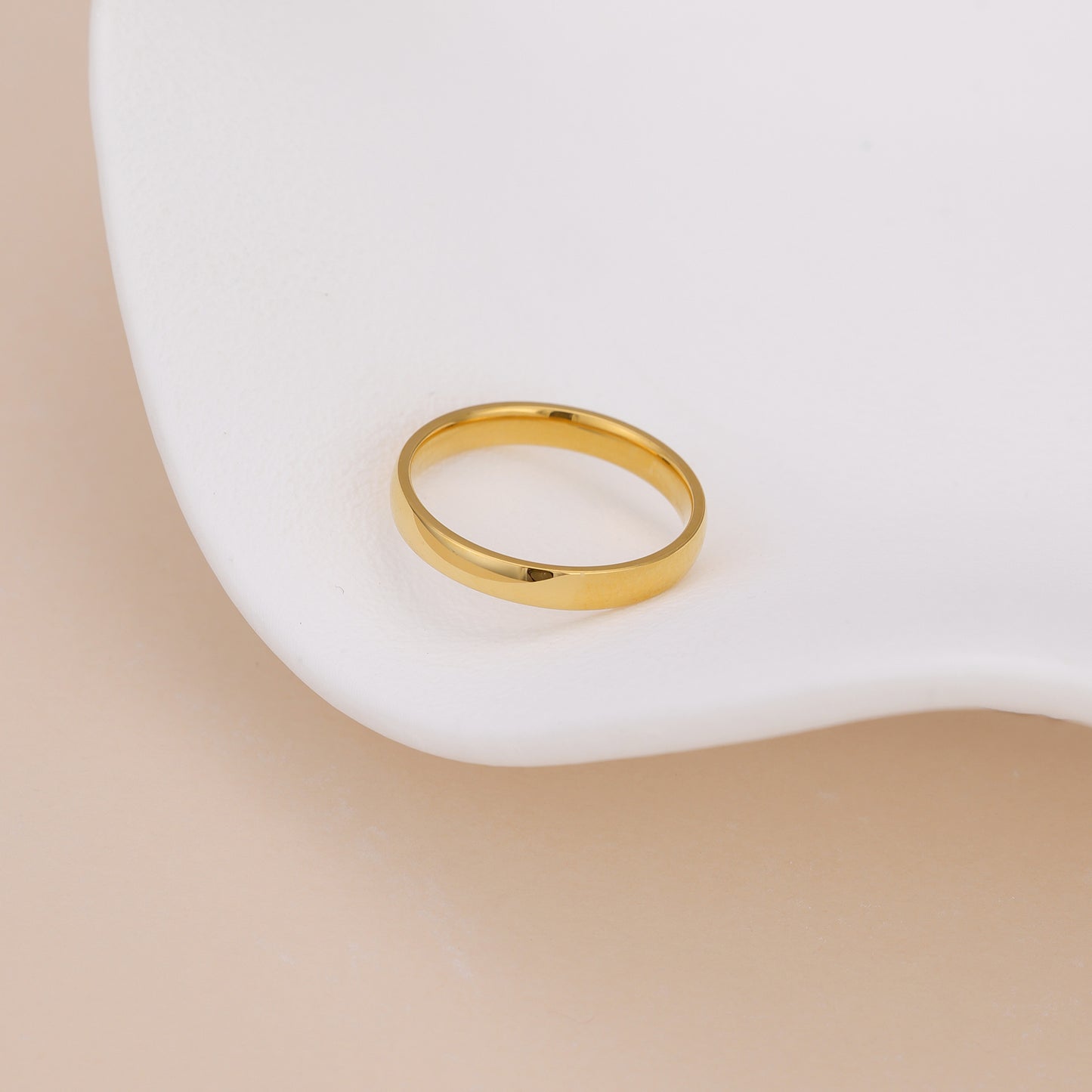 Gold Vermeil brielle minimalist gold ring band