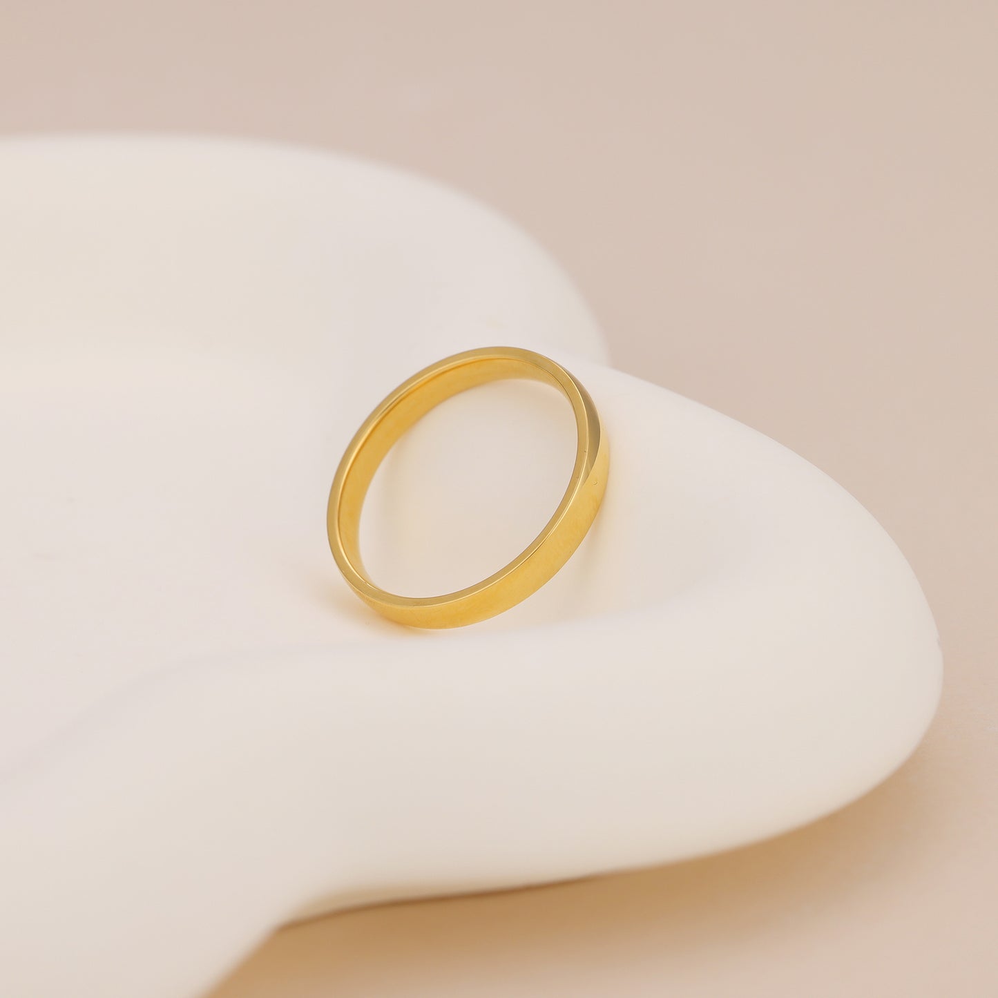 Gold Vermeil brielle minimalist gold ring band