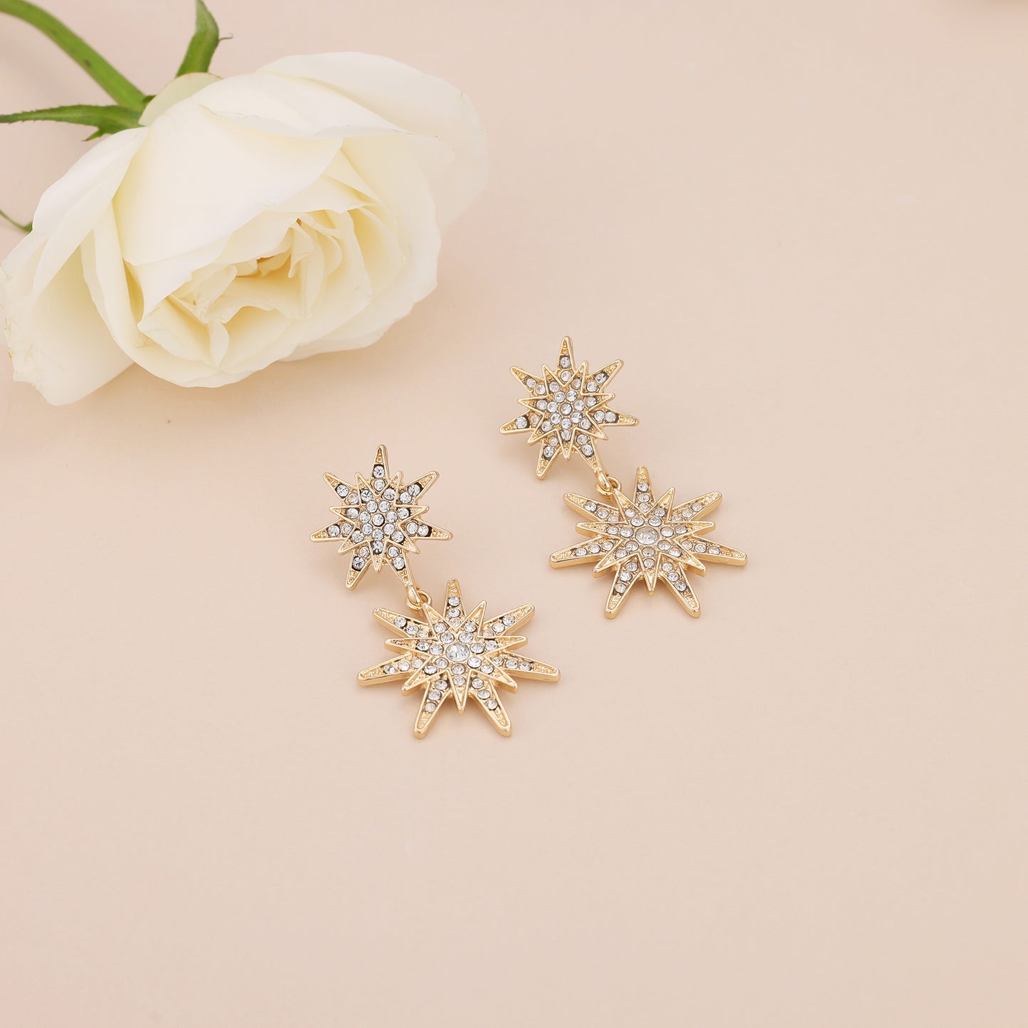 E068 statement starburst celestial dangle earrings sale