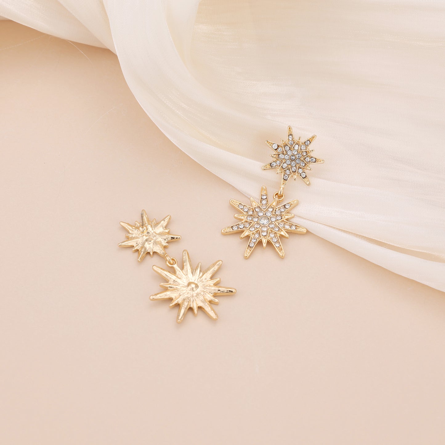 E068 statement starburst celestial dangle earrings sale
