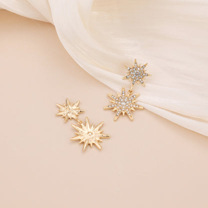 E068 statement starburst celestial dangle earrings sale