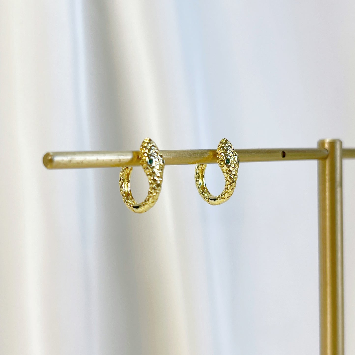 E231 snake earrings, snake hoop earrings, snake hoops