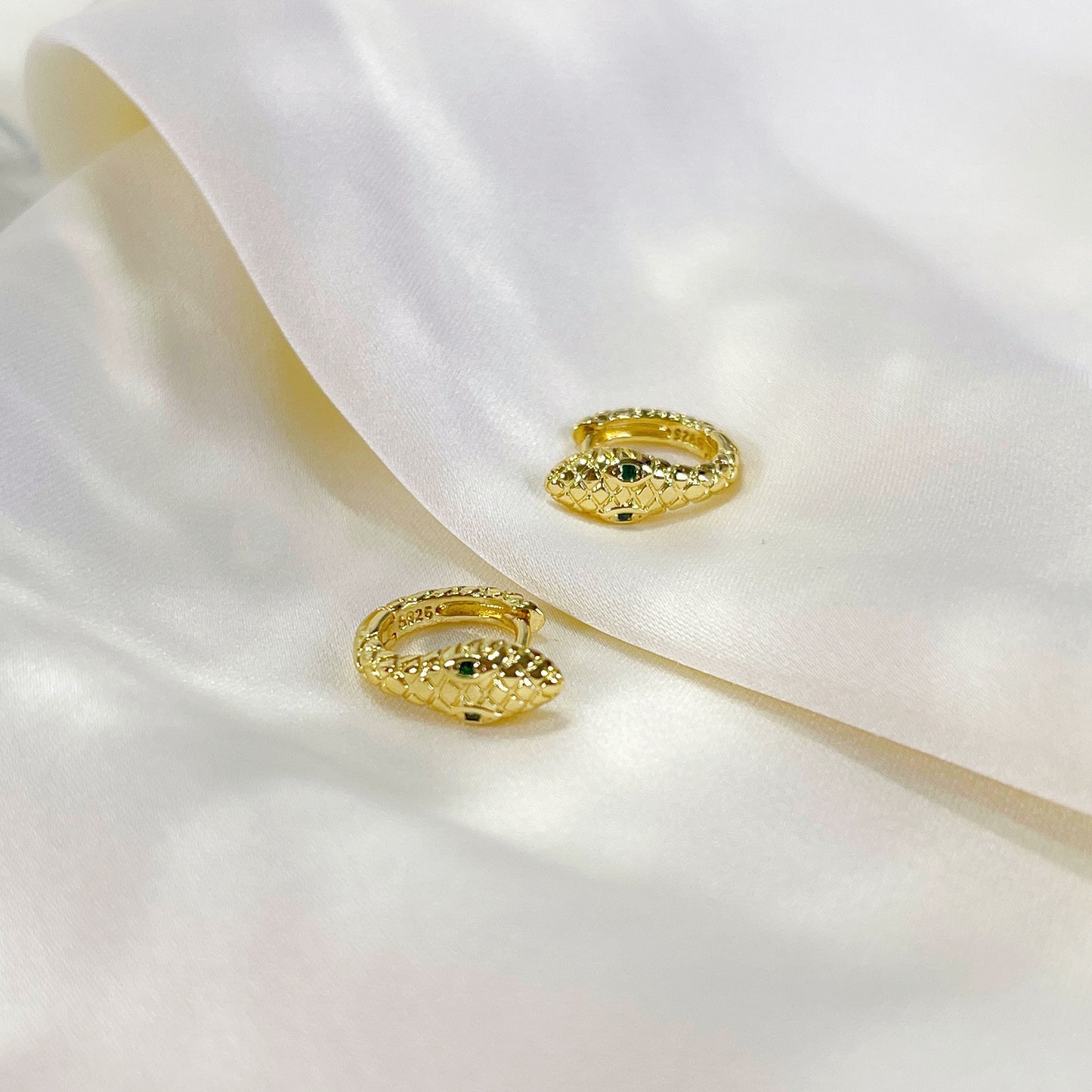 E231 snake earrings, snake hoop earrings, snake hoops