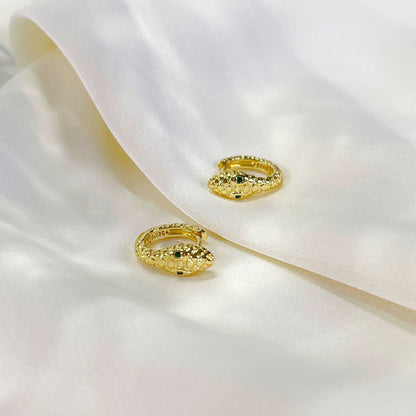 E231 snake earrings, snake hoop earrings, snake hoops