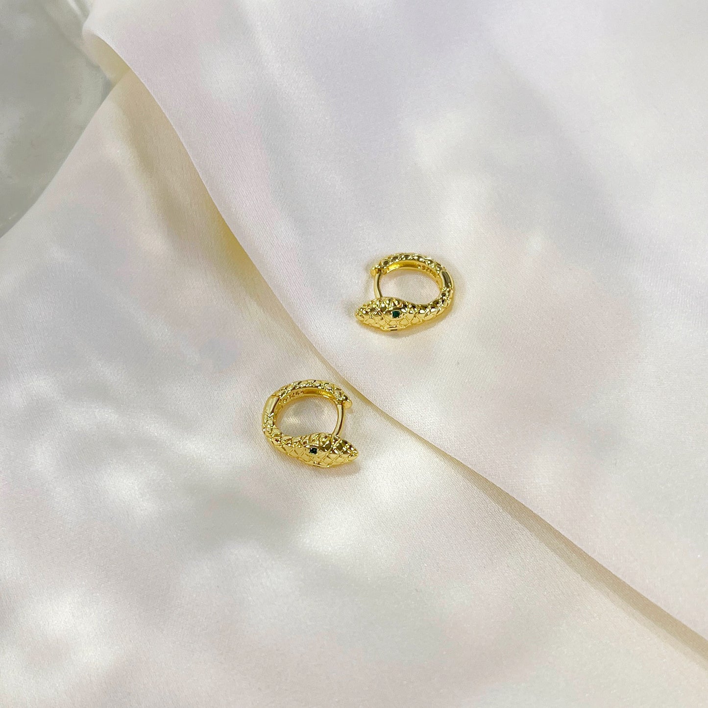 E231 snake earrings, snake hoop earrings, snake hoops