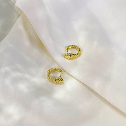 E231 snake earrings, snake hoop earrings, snake hoops
