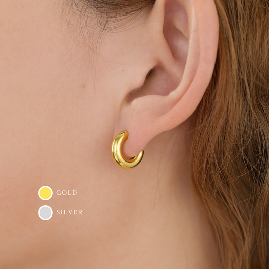 E063 minimalist dainty open huggie earrings