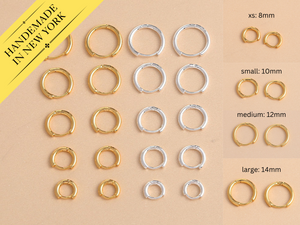 E163 gold huggie hoop earrings for everyday