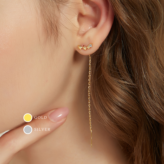 Arya star threader climber earrings sale