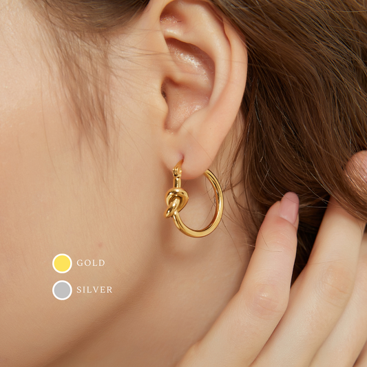Molly love knot hoop earring sale