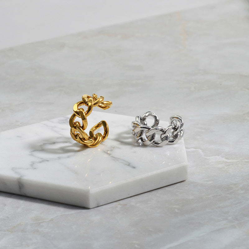 R032 chunky chain link open ring sale