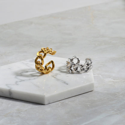 R032 chunky chain link open ring sale