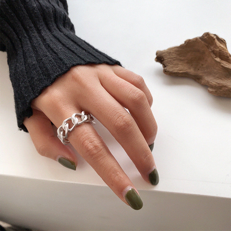 R032 chunky chain link open ring sale