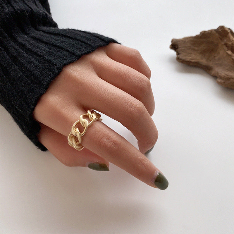 R032 chunky chain link open ring sale