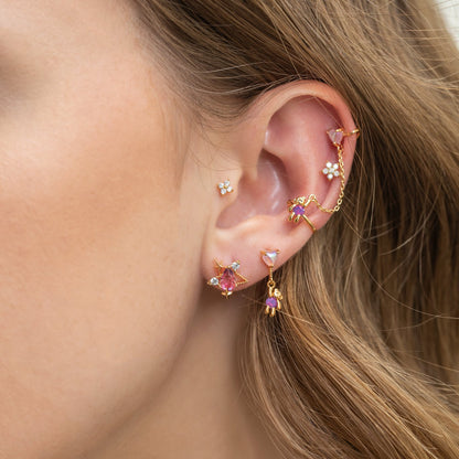 E048 Moon Star celestial mixed Earrings sale