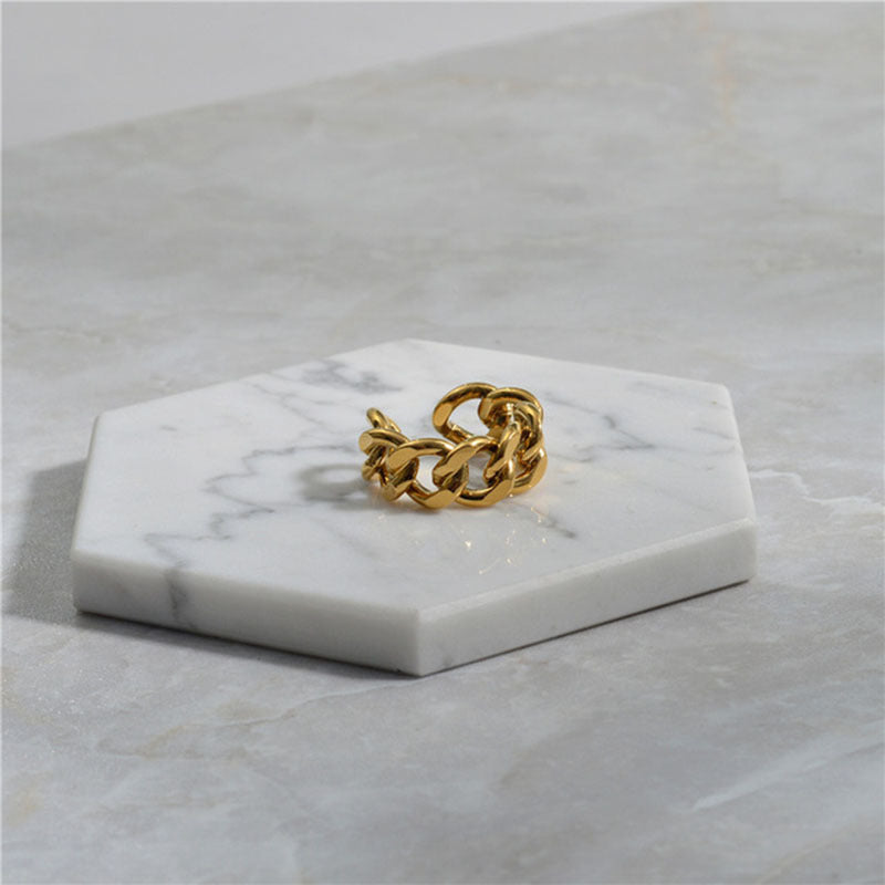 R032 chunky chain link open ring sale