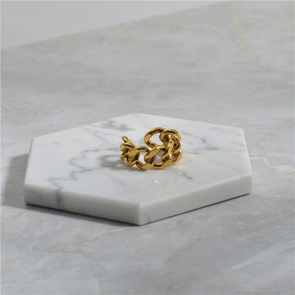 R032 chunky chain link open ring sale