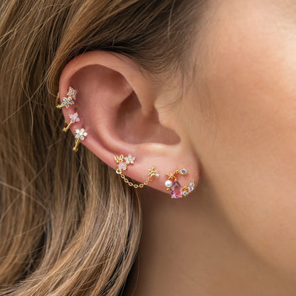 E048 Moon Star celestial mixed Earrings sale