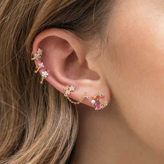 E048 Moon Star celestial mixed Earrings sale