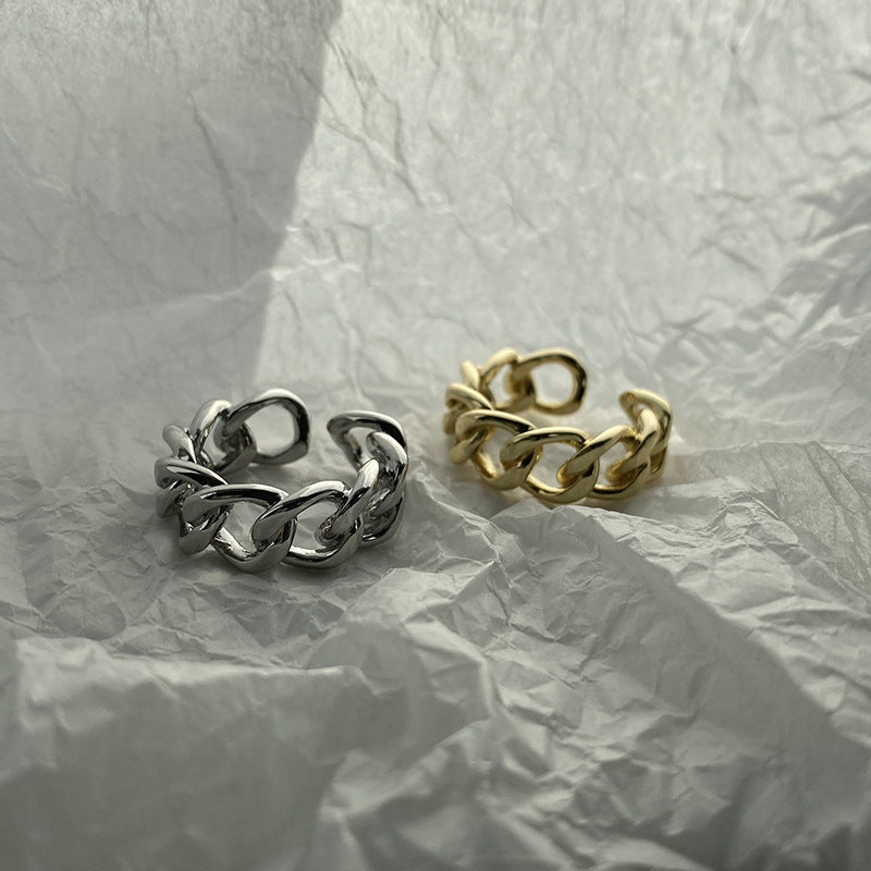 R032 chunky chain link open ring sale