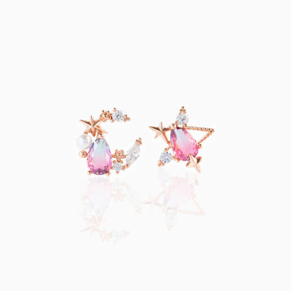 E048 Moon Star celestial mixed Earrings sale