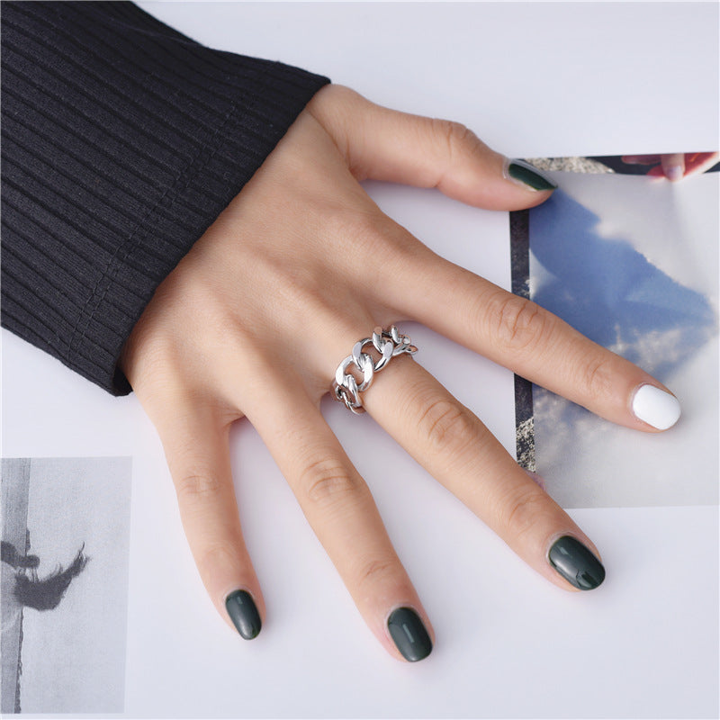 R032 chunky chain link open ring sale