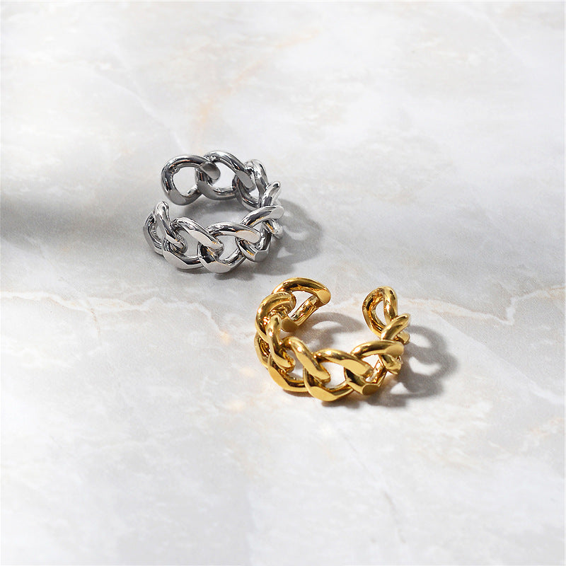 R032 chunky chain link open ring sale
