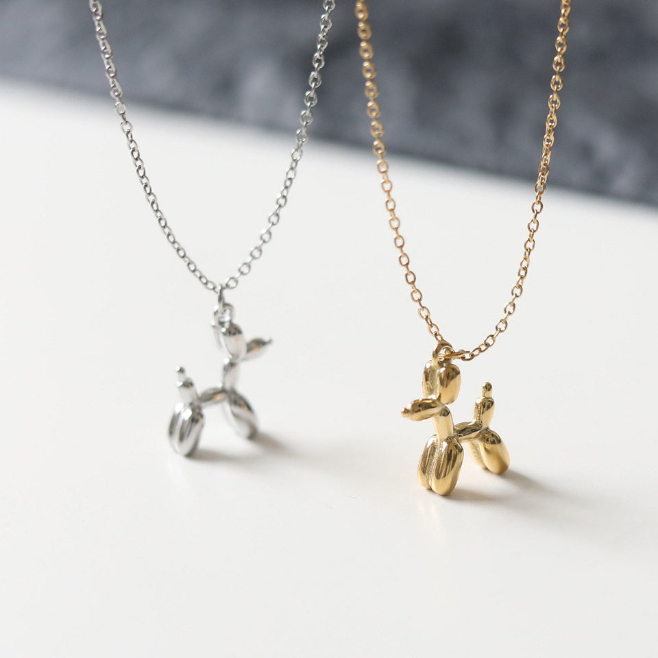 Camilie balloon puppy dog pendant Necklace