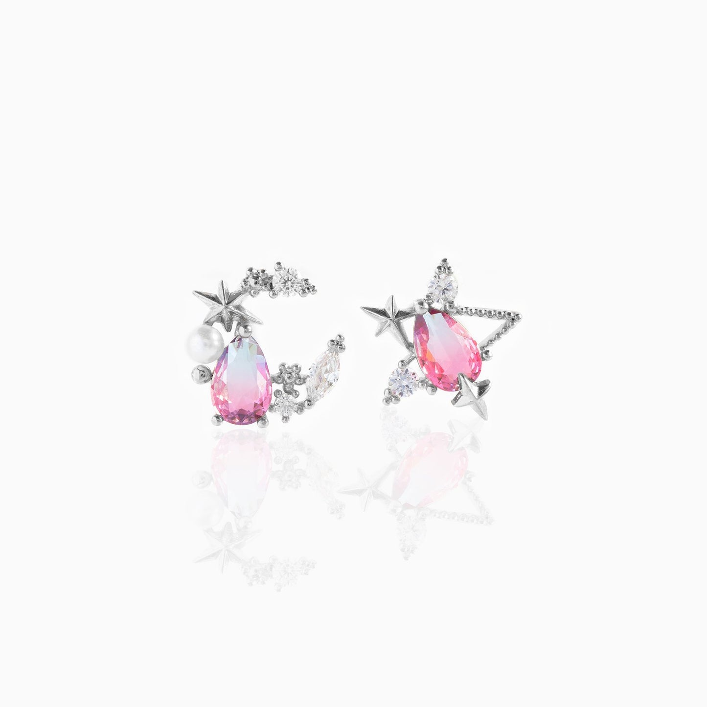 E048 Moon Star celestial mixed Earrings sale