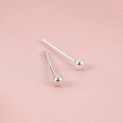 Gold Vermeil E097 dainty ball stud earrings