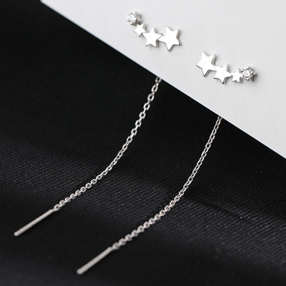 Arya star threader climber earrings sale