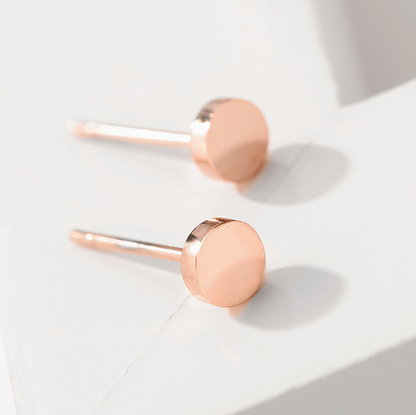 Valentina dainty round stud earrings