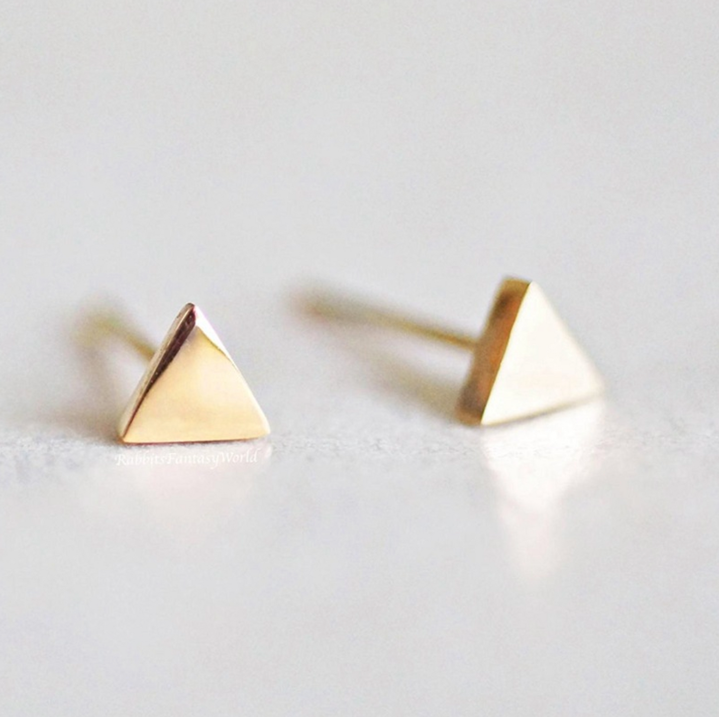 Alexandra dainty triangle geometric stud earrings