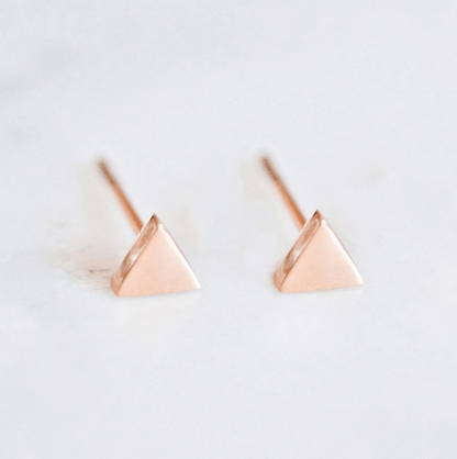 Alexandra dainty triangle geometric stud earrings