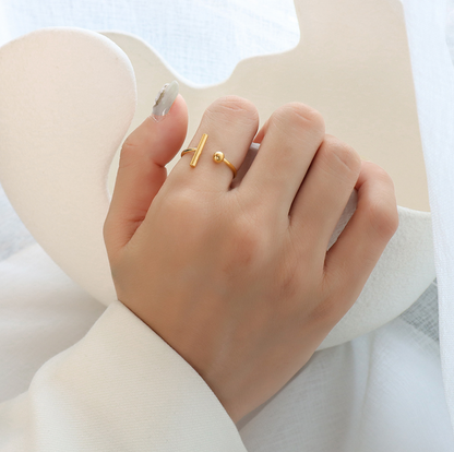 R030 double bar geometric open ring sale