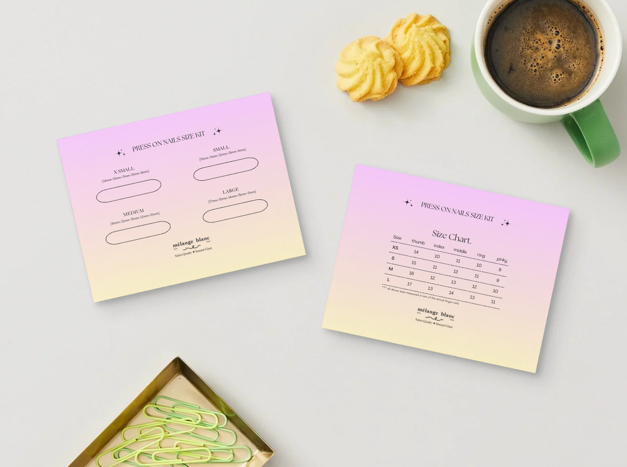 FREE press on nail size kit