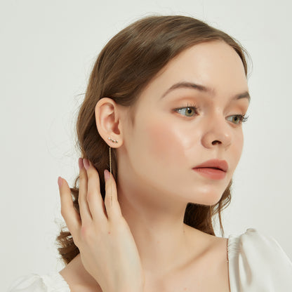 Arya star threader climber earrings sale