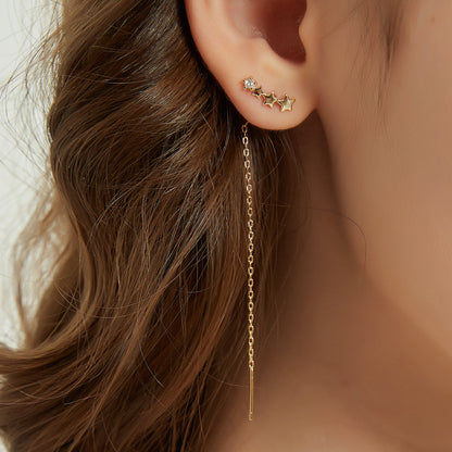 Arya star threader climber earrings sale