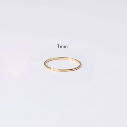 Gold Vermeil brielle minimalist gold ring band
