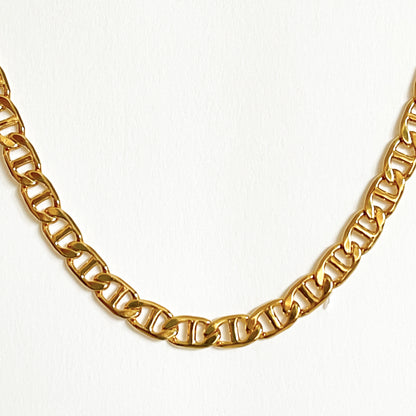 Chloe gold chain necklace, flat necklace, gold necklace