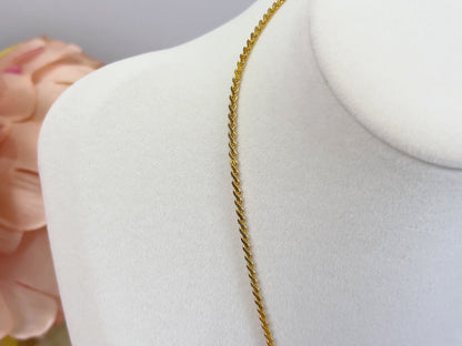 Victoria gold dainty snake chain link necklace
