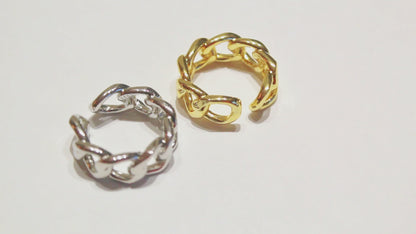 R032 chunky chain link open ring sale