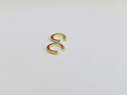 fiona dainty paved cz ear cuff earrings sale