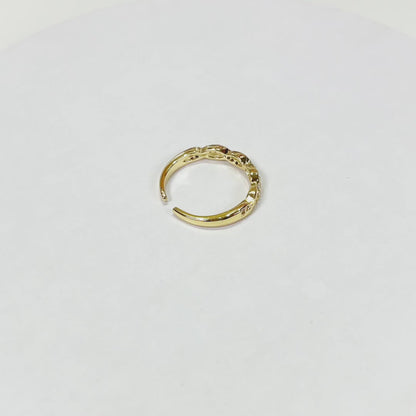 R028 gold infinity paved adjustable ring sale