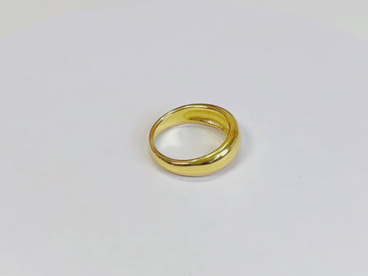 Jordyn classic gold round chunky dome ring sale